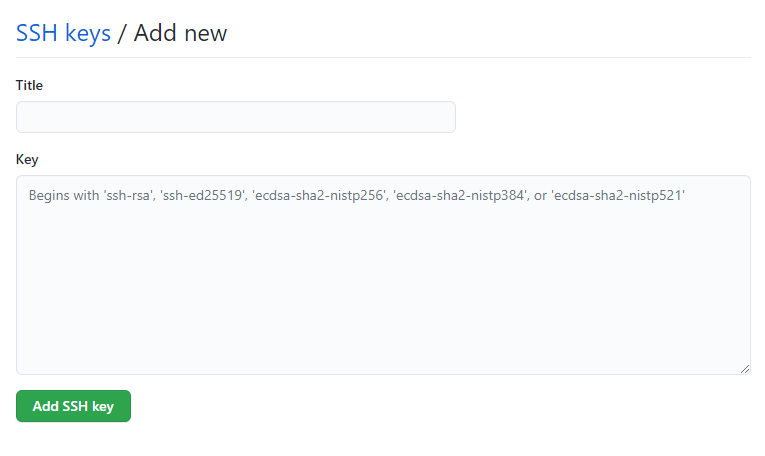 Add SSH key to GitHub.