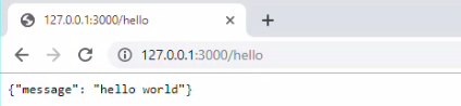 Hello world site in browser.