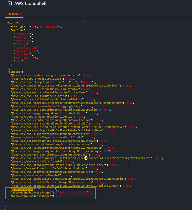 Screenshot of config file.
